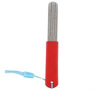 Afilador de gancho de diamante de doble cara para pesca, ofrece dos ranuras en forma de V para diferentes etapas de afilado y vida útil mejorada del gancho
