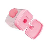 Afilador de lápiz de mano - 4.4x3.8x3.5cm Handheld Double Hole Colored Accessories, Compact Eyeliner Sharpener,for Kids Classroom Art Creation Artist Offices Home Drawing Kindergarten Makeup Travel