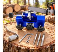 Afilador manual de cadenas, para STIHL MS 181 | Afilador manual con 3 cabezales abrasivos, manivela y estructura ajustable para un mantenimiento preciso de la cadena.
