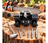 Afilador manual de cadenas, para STIHL MS 211 | Afilador manual con 3 cabezales abrasivos, manivela y estructura ajustable para un mantenimiento preciso de la cadena.