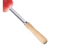 Afilador para frutas - Deshuesador manual de acero inoxidable, manual para frutas con mango de madera antideslizante para preparación rápida ensaladas, exprimidas y conservas