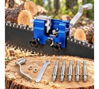 Afilador Portátil de Cadena Motosierra, para STIHL MS180C-BE | Afilador portátil con sujeción estable, manivela manual y cabezales abrasivos reemplazables para mantenimiento de cadena.