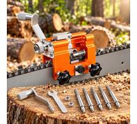 Afilador Portátil de Cadena Motosierra, para STIHL MS251 | Afilador portátil con sujeción estable, manivela manual y cabezales abrasivos reemplazables para mantenimiento de cadena.