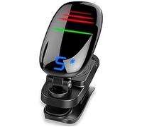 Afinador cromático con clip con pantalla LCD a color con guitarra, ukelele, violín y modos de afinación cromática for todos los instrumentos de cuerda