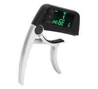 Afinador de Capo de Guitarra con Pantalla LCD, Diseño Compacto para Guitarras Clásicas Eléctricas Acústicas Ukelele, Adecuado para Calibración de Tono y Afinación de Instrumentos