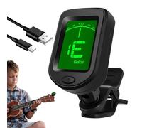 Afinador de guitarra con clip, pantalla LCD digital, 3 x 4,5 x 4,5 cm, rotación de 360 grados, herramienta de afinación de instrumentos de cuerda para guitarra, ukelele, banjo, violín