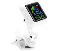 Afinador de Guitarra con Clip, Recargable por USB, Pantalla a Color, Guitarra, bajo, Violín, Ukelele, Adecuado para 12 Temperamentos Iguales (AT-102 blanco)
