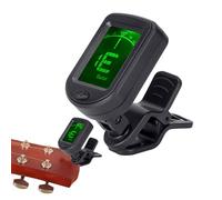Afinador de guitarra - Diapasón cromático digital recargable con pantalla LCD | afinador clip para guitarra baja violín ukelele | rotación 360°, respuesta rápida, afinación, accesorio Po