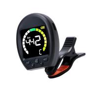 Afinador de guitarra eléctrica con clip con función de metrónomo Afinador electrónico giratorio de 360 grados para guitarra, ukelele, violín Afinador electrónico digital para guitarra, violín,