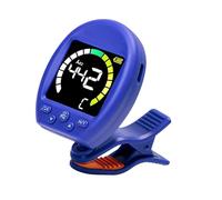 Afinador de guitarra eléctrica con clip con función de metrónomo, gira 360 grados, afinador electrónico para guitarra, ukelele, violín, con función de ritmo
