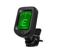 Afinador de guitarra, T-02, afinador digital cromático con clip, pantalla LCD, tamaño mini, afinador para guitarra acústica, ukelele, violín