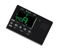 Afinador de Guitarra y Ukelele para Instrumentos de Cuerda, Negro | Plástico, Dos Formas de Captar Señal, Cable Incluido, para Ambientes Ruidosos y Práctica de Tempo