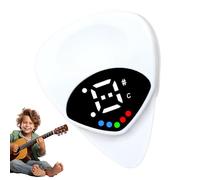 Afinador de púa de guitarra - ABS 4x3,2x0,7 cm | Afinador digital Gūitar Pick 2 en 1 con pantalla a color, ajuste de precisión sin clip para guitarra baja ukelele banjo | Accesorio Principiante