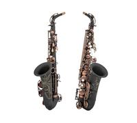 Afinador De Saxofón Alto Eb, Cuerpo Tallado En Oro Niquelado Negro, Viento De Madera Profesional Con Estuche, Accesorios (Color : Light Green)