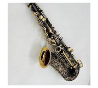 Afinador Eb Para Saxofón Alto, Cuerpo Tallado En Oro Niquelado Negro, Viento De Madera Profesional Con Accesorios De Estuche Saxofón para estudiantes