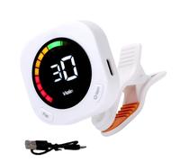 Afinador electrónico digital giratorio de 360 grados con clip para guitarra, bajo, violín, ukelele, afinadores duraderos con clip eléctrico