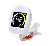 Afinador electrónico digital giratorio de 360 grados con función de metrónomo, guitarra acústica, bajo, violín, ukelele, recargable, clip para guitarra