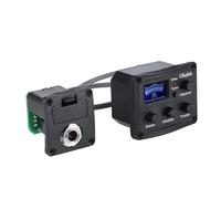 Afinador piezoeléctrico de 3 bandas para ukelele con pantalla LCD y control de volúmenes, preamplificador de guitarra, afinador digital