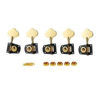 Afinadores de Bajo Cloverleaf para Mano Izquierda, Cabezas de Máquina de Sintonización de Bajo de 5 Cuerdas, Clavijas para Bajo American Standard/Highway One Serie JB Jazz Bass/PB Precision Bass Negro