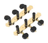 Afinadores de cuerdas, clavijas de afinación 3L 3R, negro + dorado 1:18 clavijas de afinación de guitarra piezas de repuesto para guitarra clásica
