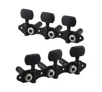 Afinadores de guitarra clásica negros 1:18, cabezales de máquina de precisión de bronce, clavijas de afinación para reparación y mantenimiento de guitarra acústica