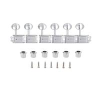 Afinadores de guitarra vintage de alta calidad, llaves de afinación de guitarra con eje dividido para Strat/Tele/Jaguar, llave ovalada de metal Righty Chrome