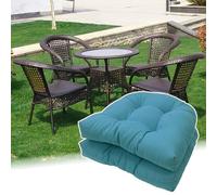 AFIONA Juego de 2 Cojines de Mimbre para sillas de Interior y Exterior, Cojines para Patio, Cojines para sillas de Exterior, cómodo Relleno de algodón PP, Asiento en Forma de U de 19 x 19 Pulgadas (C