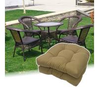 AFIONA Juego de 2 Cojines de Mimbre para sillas de Interior y Exterior, Cojines para Patio, Cojines para sillas de Exterior, cómodo Relleno de algodón PP, Asiento en Forma de U de 19 x 19 Pulgadas (C