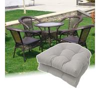 AFIONA Juego de 2 Cojines de Mimbre para sillas de Interior y Exterior, Cojines para Patio, Cojines para sillas de Exterior, cómodo Relleno de algodón PP, Asiento en Forma de U de 19 x 19 Pulgadas (C