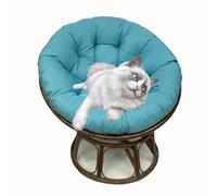 AFIONA Silla Circular de Mimbre Papasan, Comodidad y Durabilidad, Alfombrillas Giratorias de 360° para Silla de Salón, Almohadillas Ergonómicas de Mimbre para Silla Papasan con Lazo Antideslizante