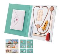 Afirma que Doctor, haciendo que parezca jugar al Doctor Kit,haciendo que el Doctor parezca para niños | 36 equipos de Cosplay dentista simulados estetoscopio para niñas enfermeras