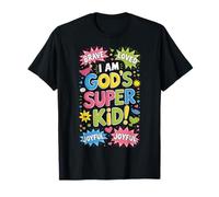 Afirmación de fe Cristiana de Brave Loved God'S Super Kid Camiseta