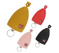 AfitLulu 4 llaveros creativo estilo extensible estuche para llaves para mujer y hombre, piel sintética, organizador de llaves con llavero, bolsillo para llaves de coche para llaves de casa, Diseño 7,