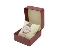 AfitLulu Caja para Relojes de Almacenamiento Individual con Cojín Extraíble para Hombre y Mujer, Piel Sintética Caja Reloj Estuche Relojes Portátil Watch Box para Viajes, Uso Diario (Marrón)