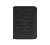 AfitLulu Carteras para Hombre Tarjetero de Cuero, Genial Monedero Pequeño Carteiras, Moda Billeteras Cartera Hombre Piel con 5 Ventanas Transparentes y 2 Compartimentos para Tarjetas (Negro)