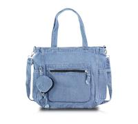 AfitLulu Denim Big Tote Bag Damen Umhängetasche Denim Handtasche Damen mit Reißverschluss, Große Jeans Schultertasche Modesch Shopper Tasche verschiedene Modelle DamenUmhängetaschen, Estilo 2, L