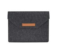 AfitLulu Funda de Fieltro para Portátil de 11/12/13/15 Pulgadas, Ultrafina Funda para Tablet con Varios Compartimentos, Protectora para Ordenadores Portátiles (Negro, 15 Pulgadas)