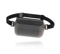 AfitLulu Funda Impermeable Transparente y Táctil, Resistente al Agua Marsupio Sportivo, Bolsa Universal Resistente al Agua con Correa de Cadera Ajustable para Natación, Deriva, Buceo (Negro)