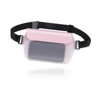 AfitLulu Funda Impermeable Transparente y Táctil, Resistente al Agua Marsupio Sportivo, Bolsa Universal Resistente al Agua con Correa de Cadera Ajustable para Natación, Deriva, Buceo (Rosa)