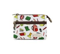 AfitLulu Kleine Portemonnaie Damen Canvas Geldbeutel Damen Klein, 2 Lagen Reißverschlusstaschen Mini Geldbörse Bohème Stil Mini Portemonnaie für Münzen, Bargeld und Karten, B-2., 13*10*1cm, Estilo