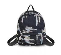 AfitLulu Mochila Pequeña Mujer, Mini Mochila Ligera y Moderna, Mochilas Pequeñas Mujer con 2 Bolsillos con Cremallera, Mochilas Casual Bonita Mochila Viaje con Correa Ajustable (Negro)
