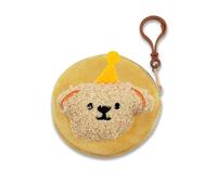 AfitLulu Monedero de felpa con cremallera y llavero para auriculares de moneda, monedero pequeño, bonito colgante de dibujos animados para mochilas, bolsos, Brown, Bonito