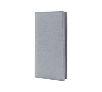 AfitLulu Monedero de lona para hombre con ranura múltiple y ventana de identificación, cartera delgada para hombre, ultrafina, cartera para hombre, para tarjetas, fotos, monedas, gris, large, Moderno