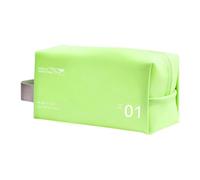 AfitLulu Neceser de viaje impermeable de PVC pequeño con cremallera y asa, bolsa de viaje para mujer, organizador de maquillaje, bolsa de ducha portátil para artículos de tocador, cosméticos, Green