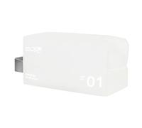 AfitLulu Neceser de viaje impermeable de PVC pequeño con cremallera y asa, bolsa de viaje para mujer, organizador de maquillaje, bolsa de ducha portátil para artículos de tocador, cosméticos, White