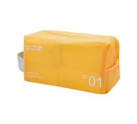 AfitLulu Neceser Maquillaje para Hombre y Mujer, Impermeable Bolsa de Aseo Bolsa Maquillaje de PVC, Neceser Playa Neceser Viaje con Asa Portátil y Cremallera para Viajes, Natación, Fitness (Amarillo)