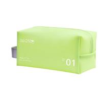 AfitLulu Neceser Maquillaje para Hombre y Mujer, Impermeable Bolsa de Aseo Bolsa Maquillaje de PVC, Neceser Playa Neceser Viaje con Asa Portátil y Cremallera para Viajes, Natación, Fitness (Verde)