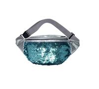 AfitLulu Riñonera deportiva de lentejuelas con correas ajustables para la cintura, riñonera brillante de piel sintética con múltiples estilos para correr, ciclismo, senderismo, estilo 1, Brillante