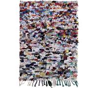 AFK Alfombra bereber marroquí hecha con textiles reciclados 117 x 159 cm