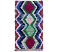 AFK Alfombra bereber marroquí hecha con textiles reciclados 89 x 172 cm